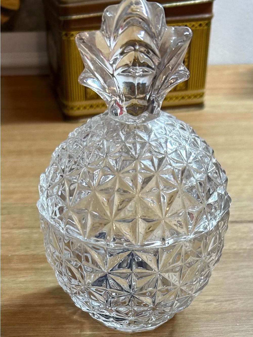 Mikasa Clear Cut-Glass Pineapple Candy Dish